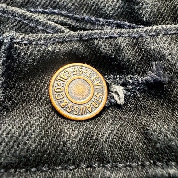 Vintage Levi 512 Slim Fit Tapered Black Jeans Women sz 11 27 Y2K 1995 High Rise - Picture 13 of 16